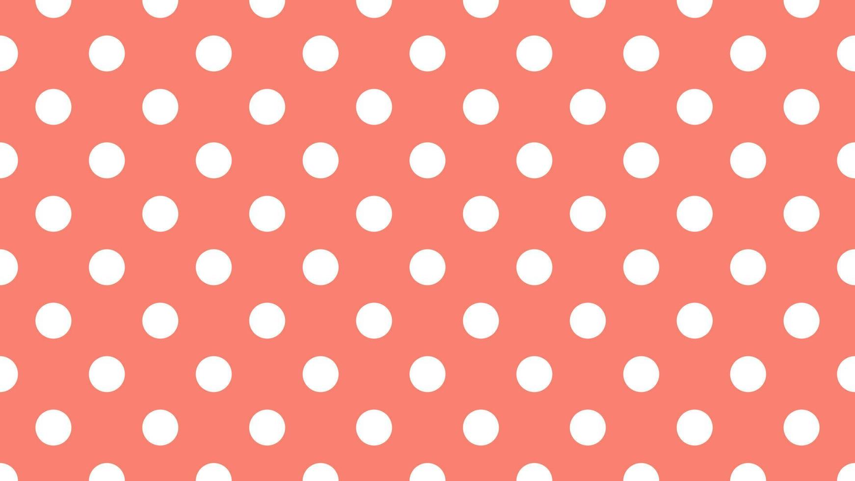 white color polka dots over salmon red background vector