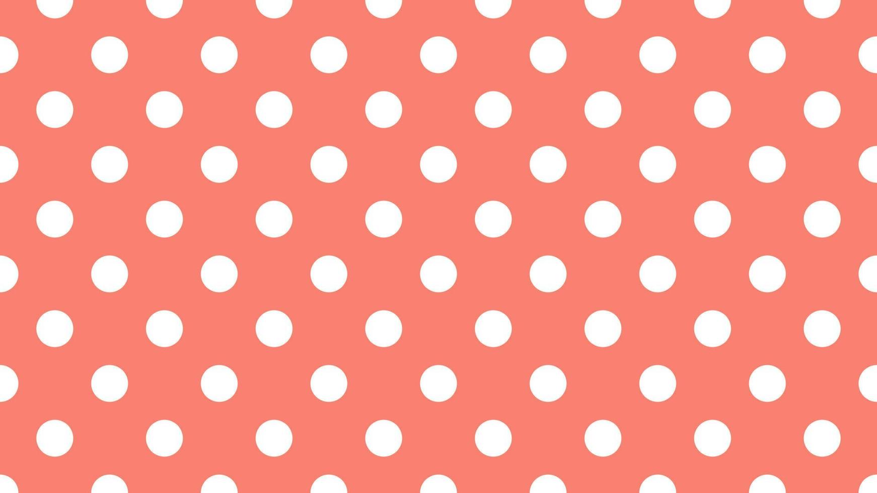 white color polka dots over salmon red background vector