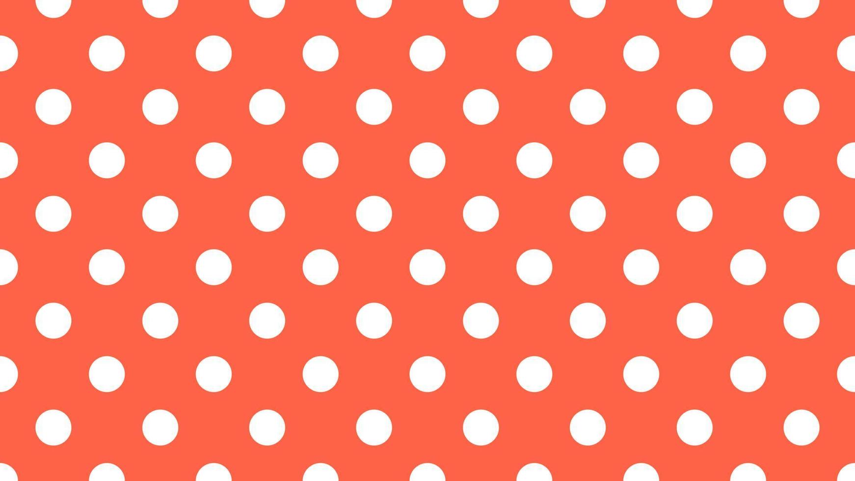 white color polka dots over tomato orange background vector