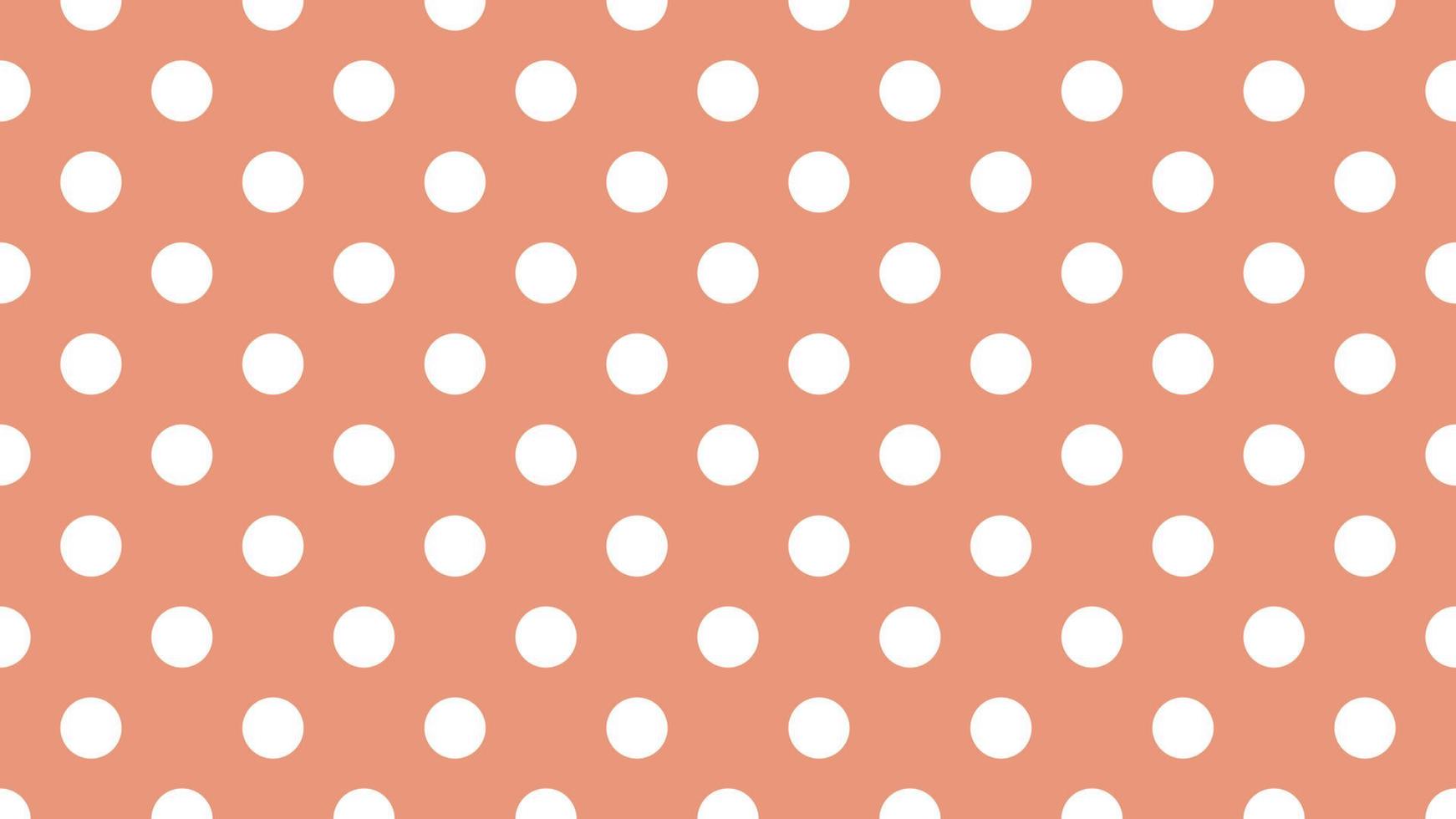 white color polka dots over dark salmon red background vector