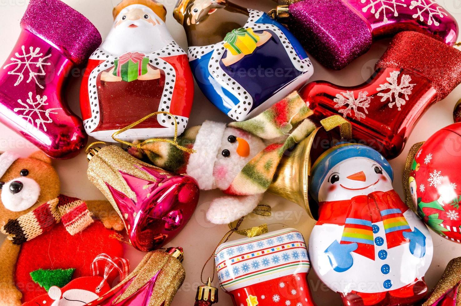 Colourful Christmas decorations photo