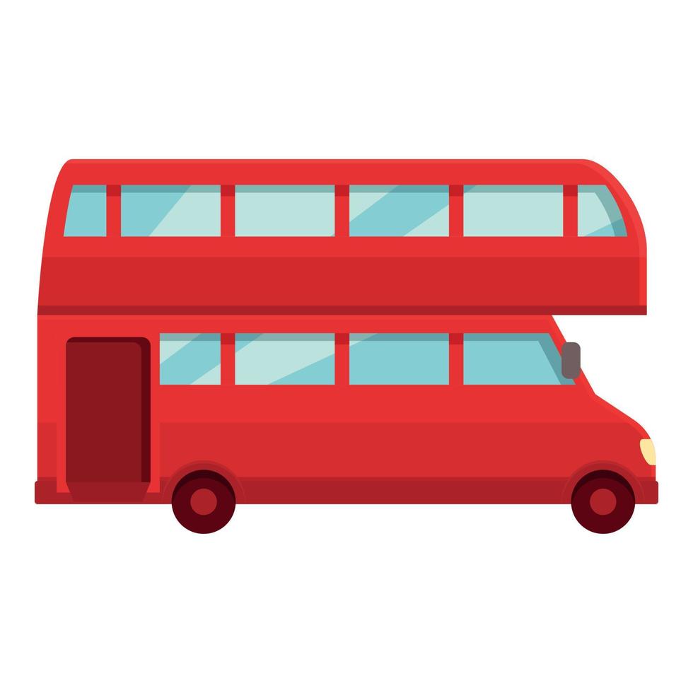 antiguo Londres autobús icono dibujos animados vector. doble decker vector