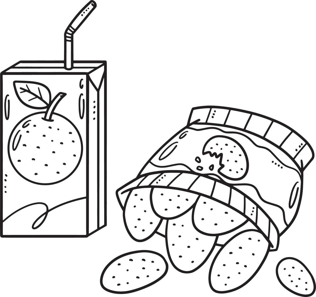 Snack Food Isolated Coloring Page for Kids 21501568 Vector Art at Vecteezy