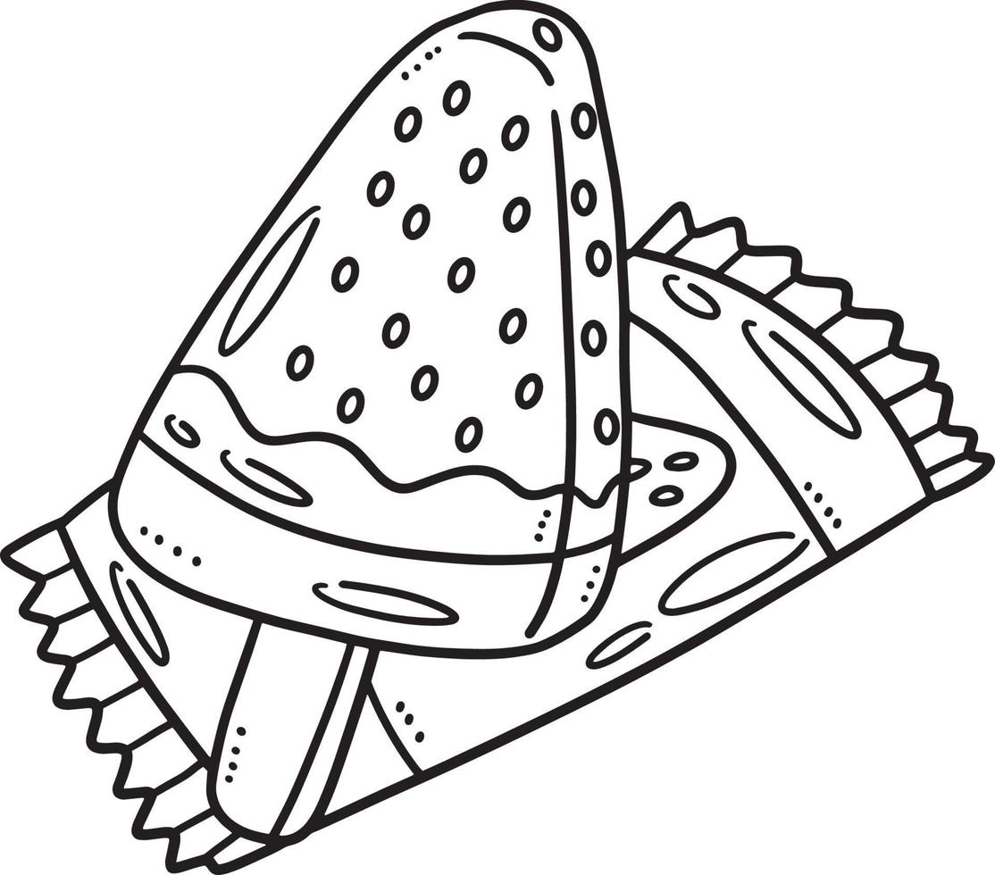 Ice Cream Isolated Coloring Page for Kids vector