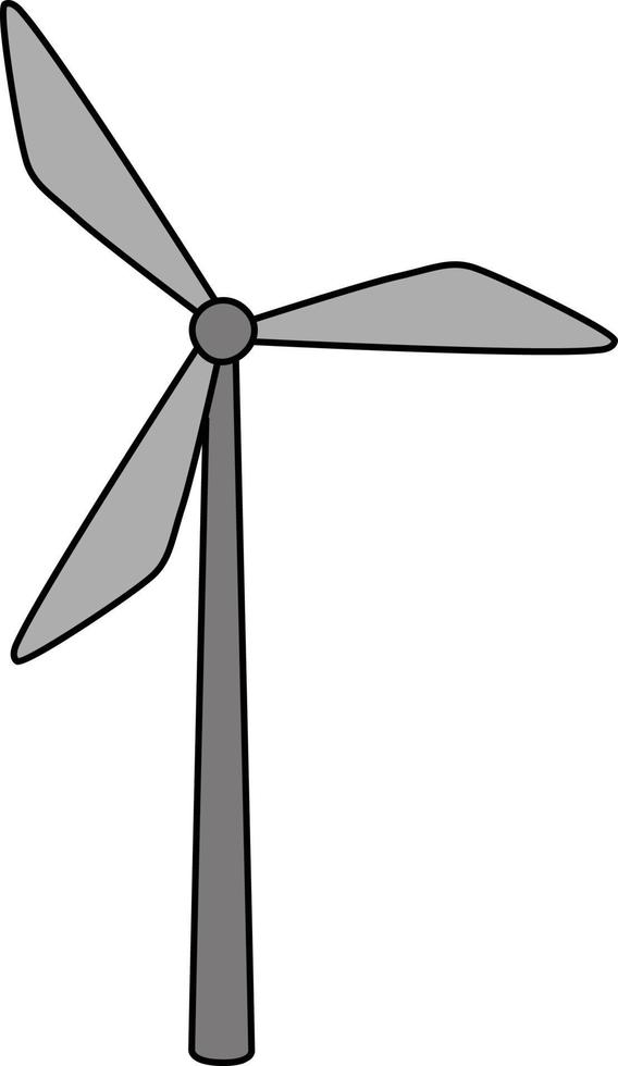 Windmill Cartoon Colored Clipart Illustration vector