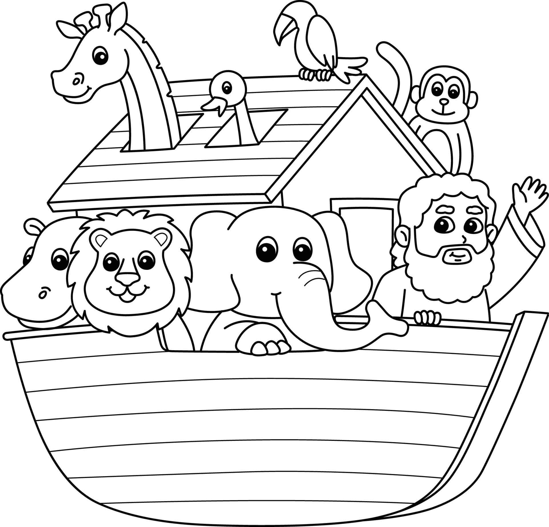 Noahs Ark Boat Coloring Page Coloring Pages