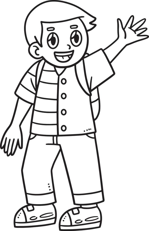 standing boy coloring pages