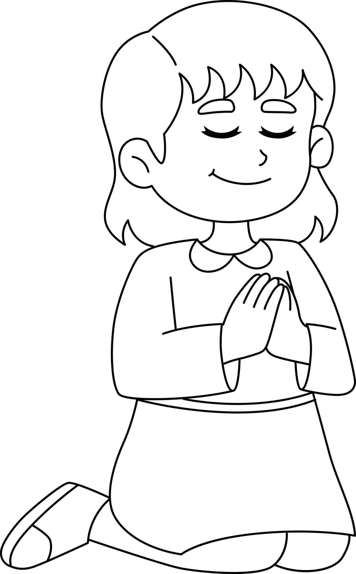 Child Praying Drawing