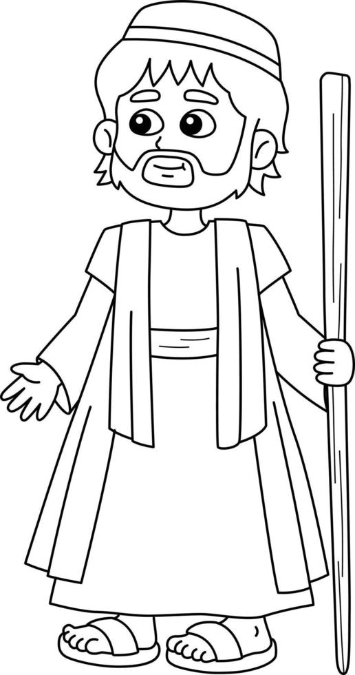 Joseph Isolated Coloring Page for Kids 21501720 Vector Art at Vecteezy