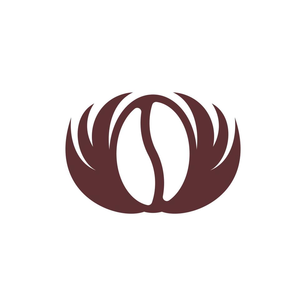 Coffe bean with wings creative logo design vector