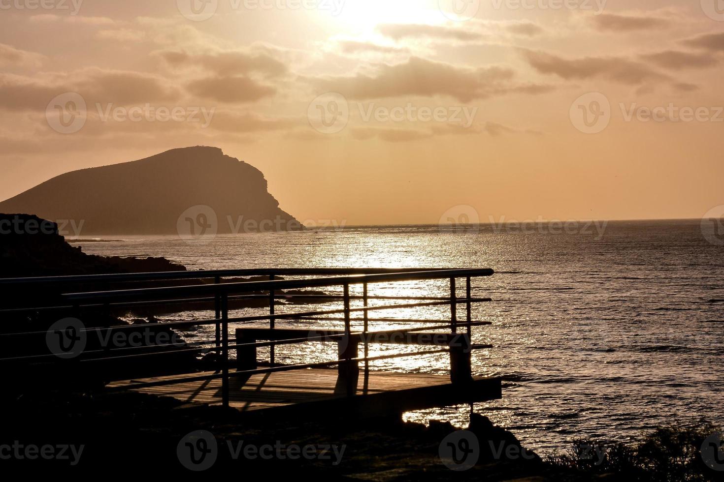 Sunset over the sea photo