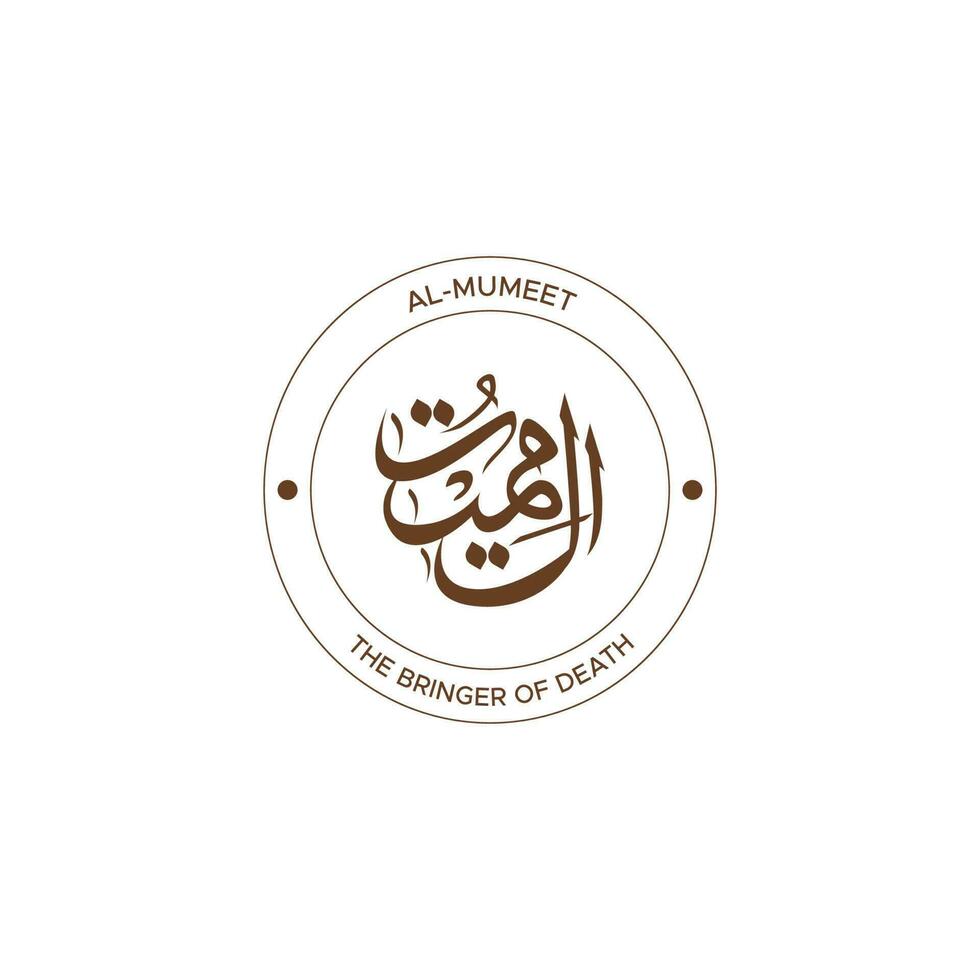 Allah's Name with meaning in Arabic Calligraphy Style 21502199 Vector