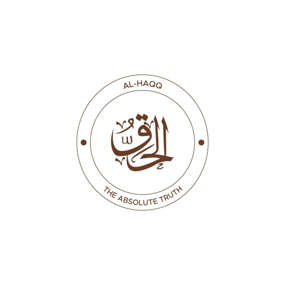 Allah's Name with meaning in Arabic Calligraphy Style vector