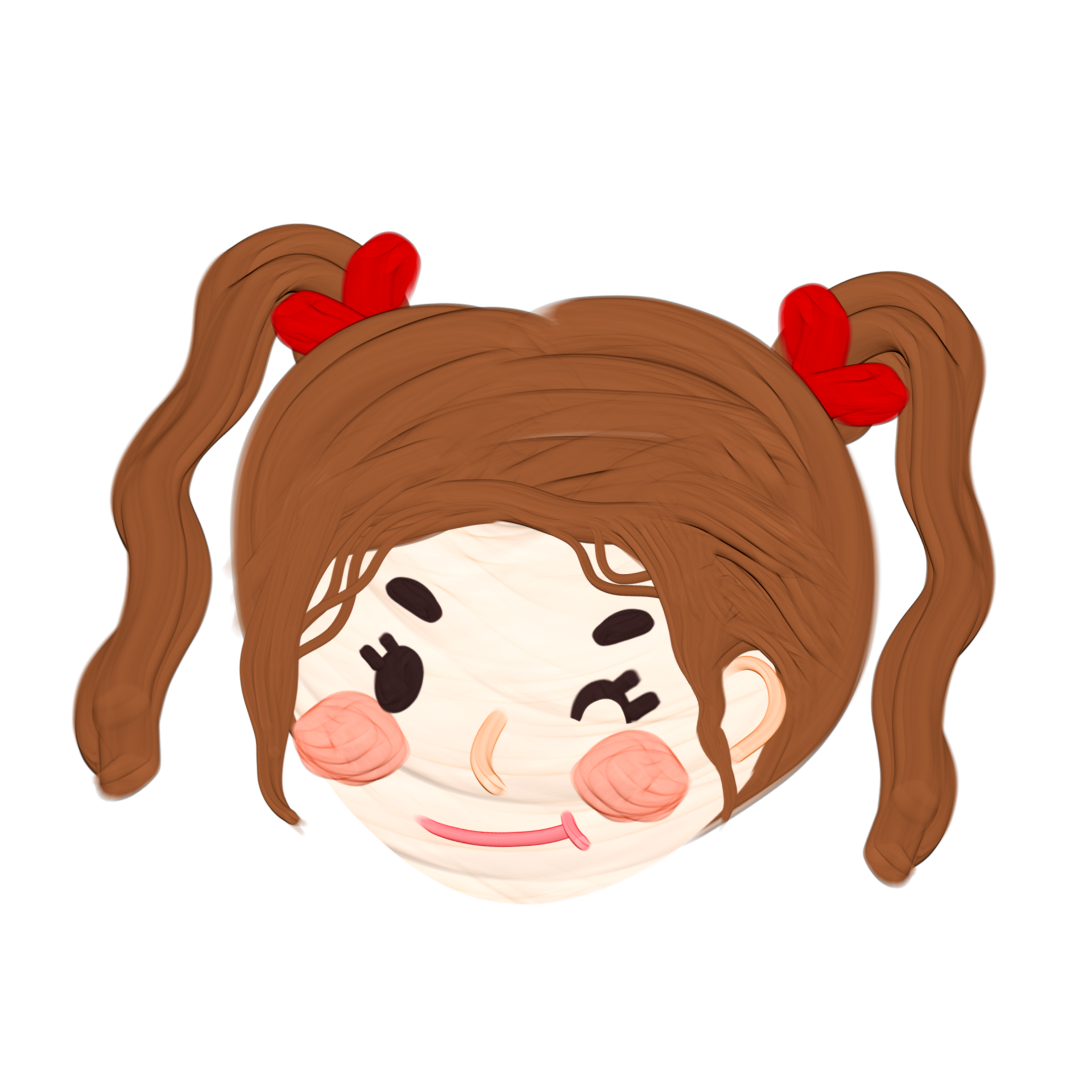 Cute little girl colorful stationary sticker oil painting 21502268 PNG