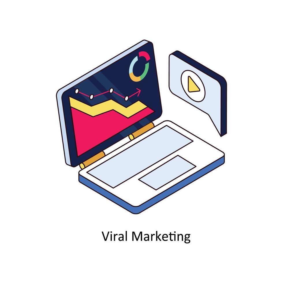 viral márketing vector isométrica iconos sencillo valores ilustración valores