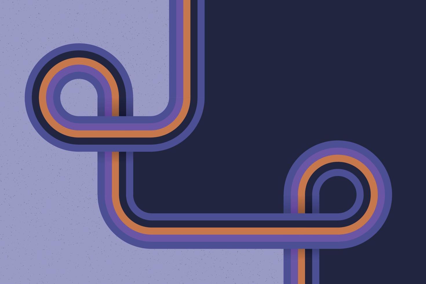 Retro purple, yellow and black twisted stripes background design for app and landing page vector
