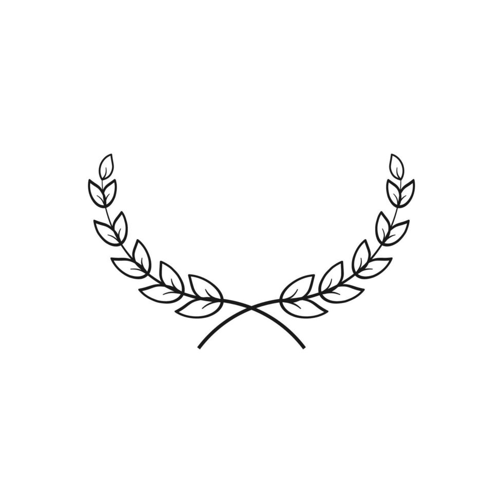 Laurel wreath victory icon. color editable vector