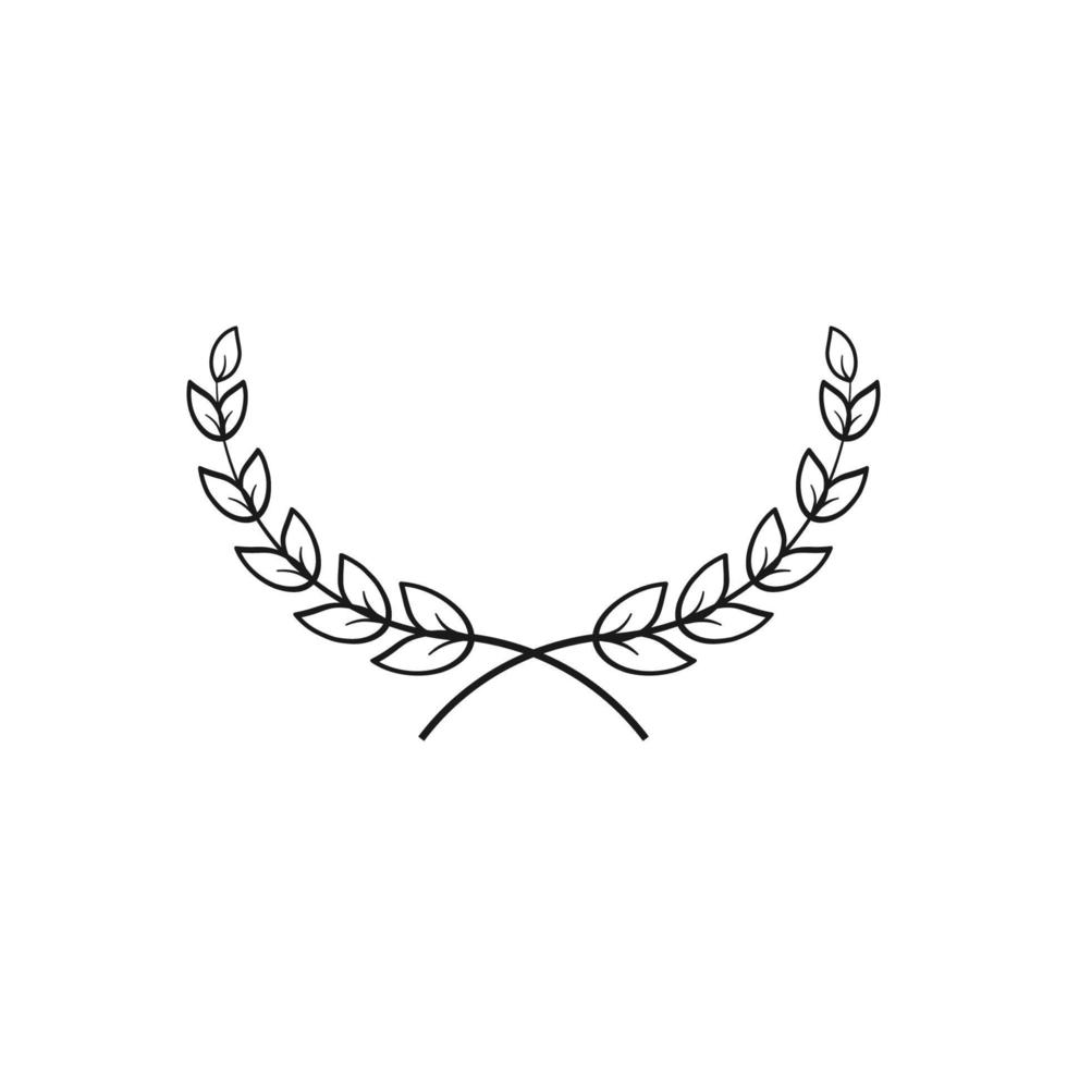 Laurel wreath victory icon. color editable vector