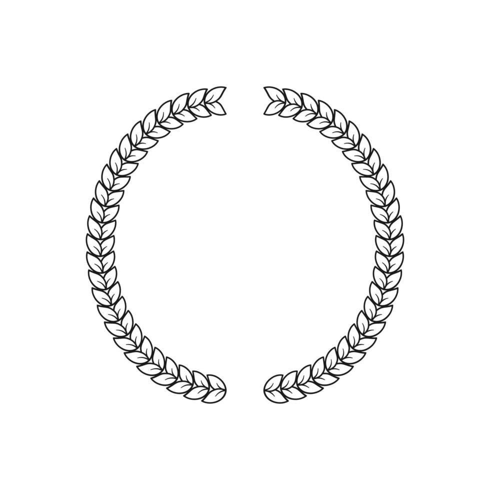 Laurel wreath victory icon. color editable vector