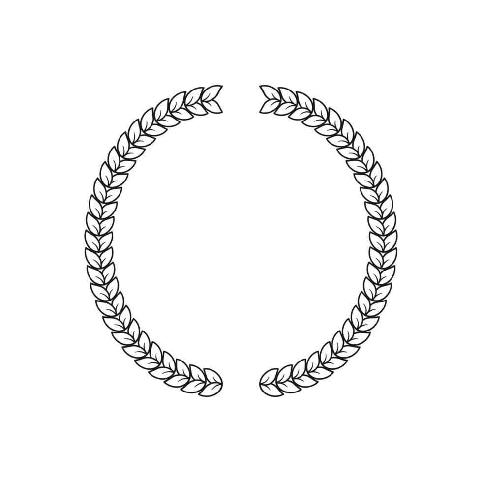 Laurel wreath victory icon. color editable vector