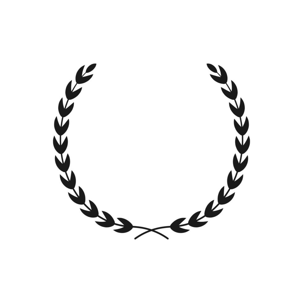 Laurel wreath victory icon. color editable vector