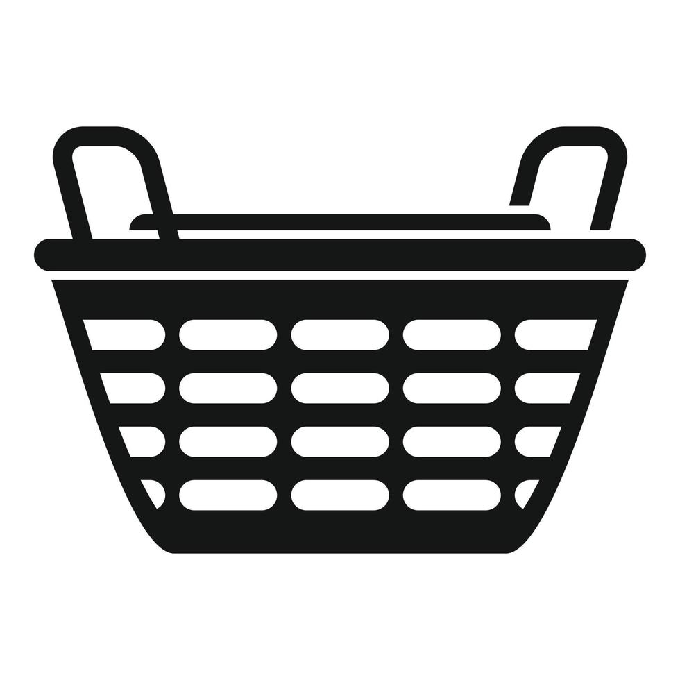 Empty basket icon simple vector. Picnic straw vector