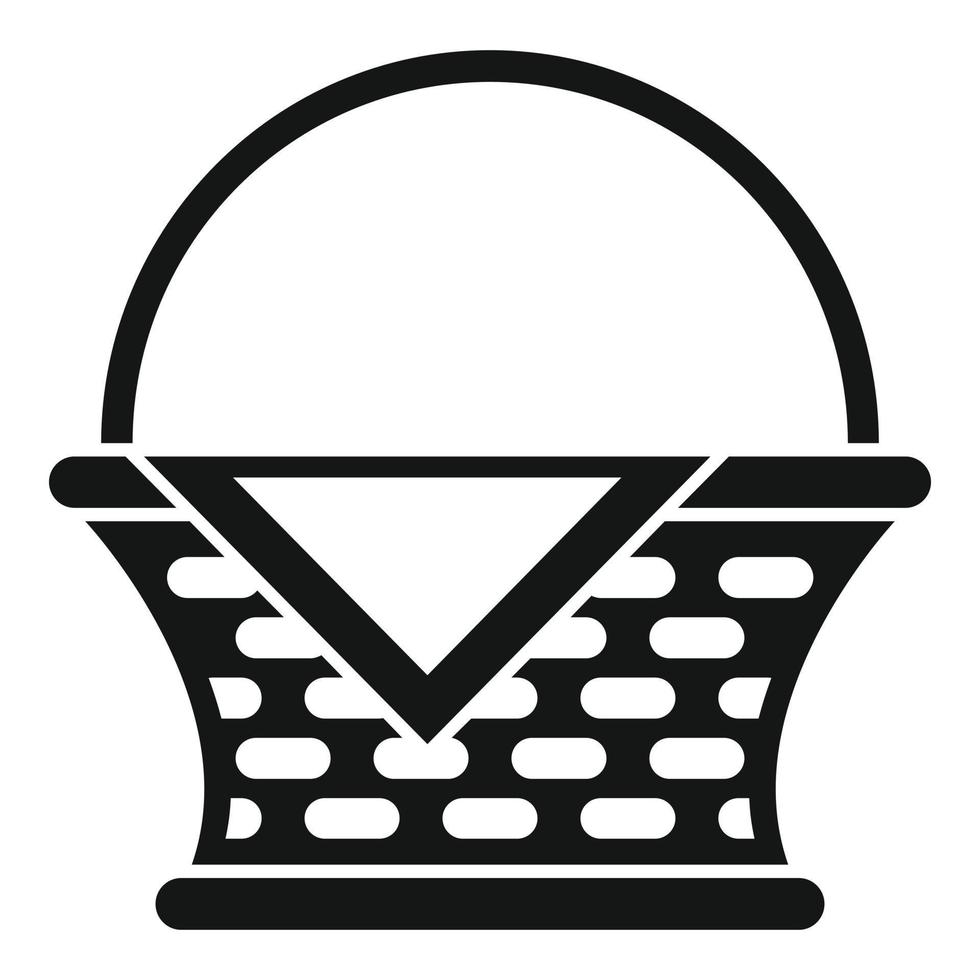 Camping basket icon simple vector. Picnic food vector