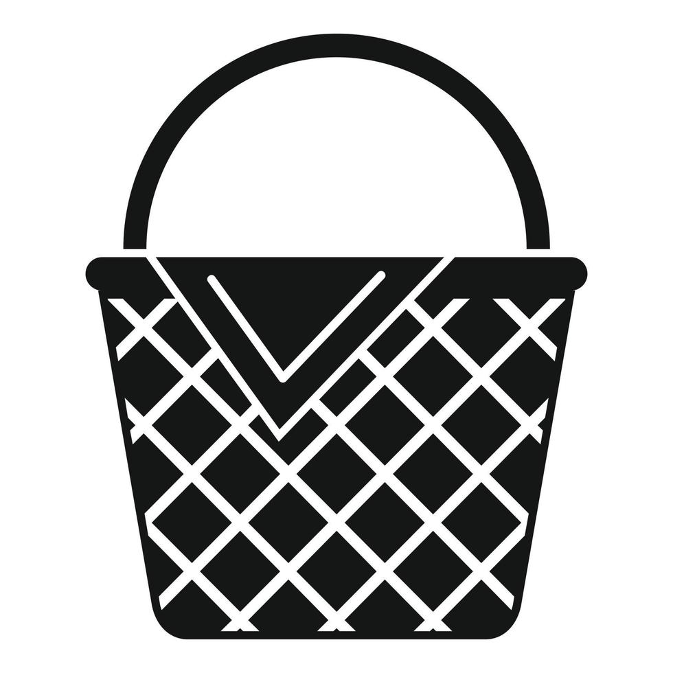 diseño cesta icono sencillo vector. picnic cesto vector