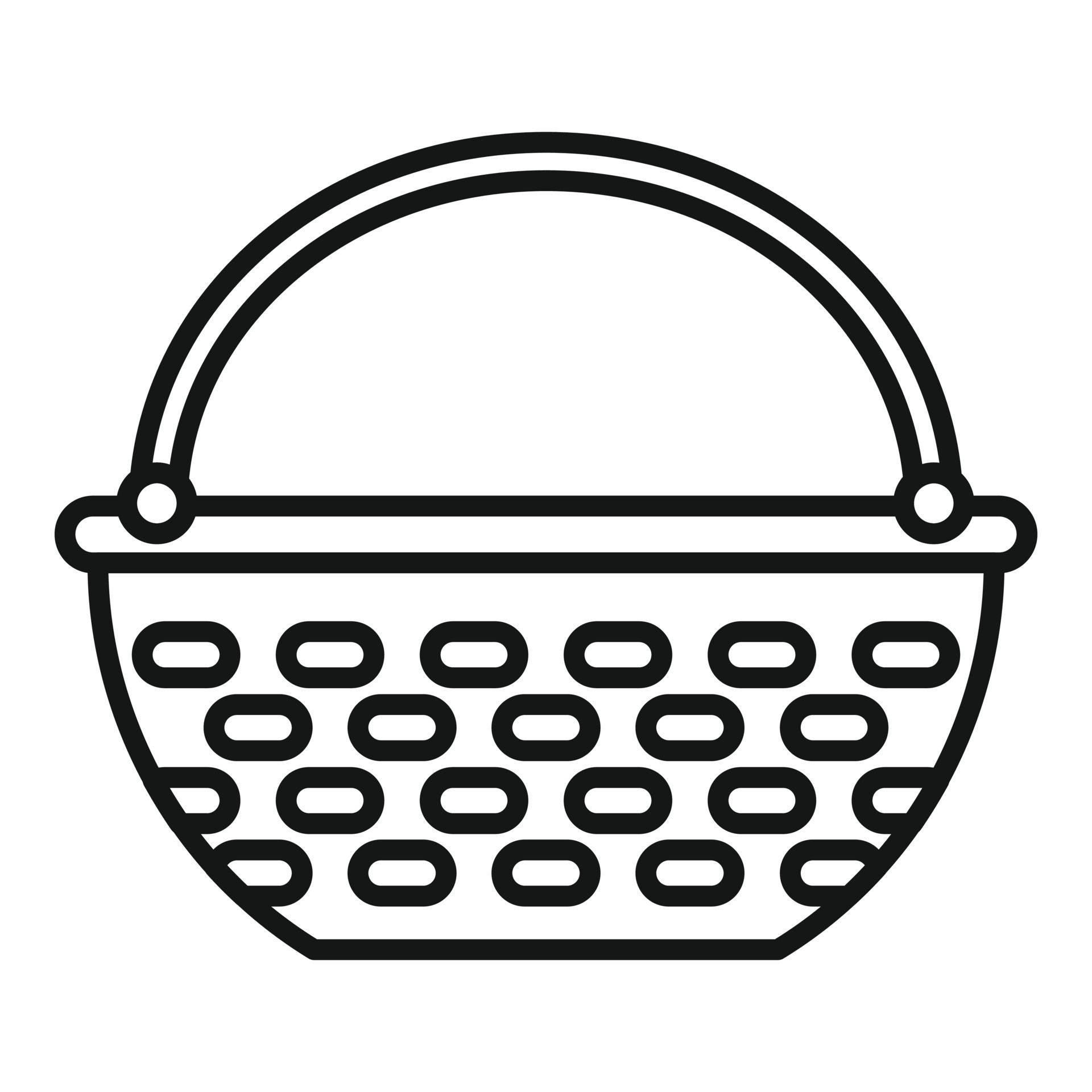 Empty basket icon outline vector. Picnic straw 21502618 Vector Art at