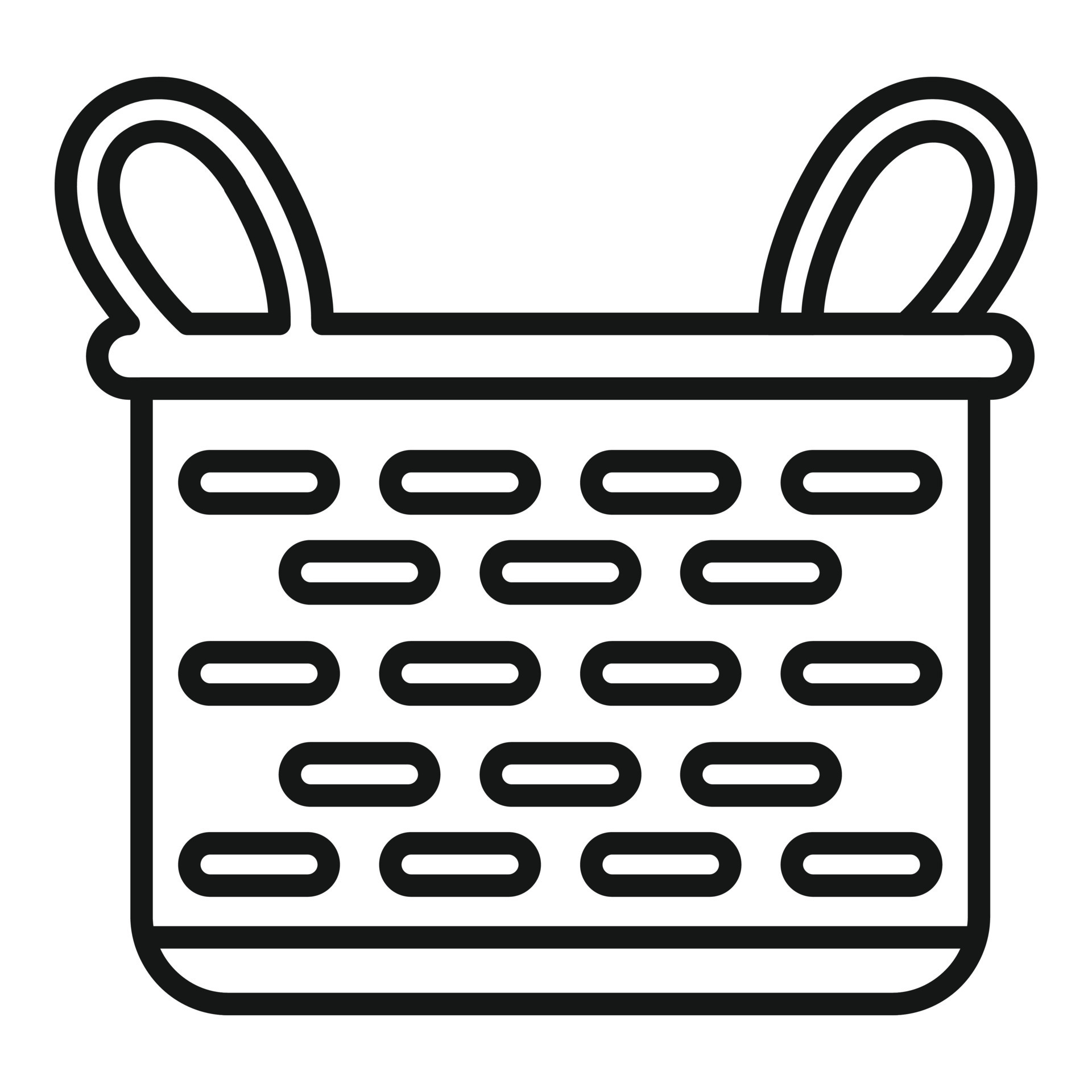 Open basket icon outline vector. Wicker food 21502633 Vector Art at