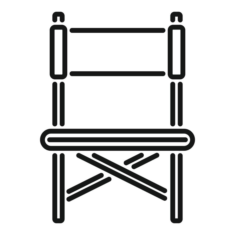 Camp chair icon outline vector. Travel equipment vector