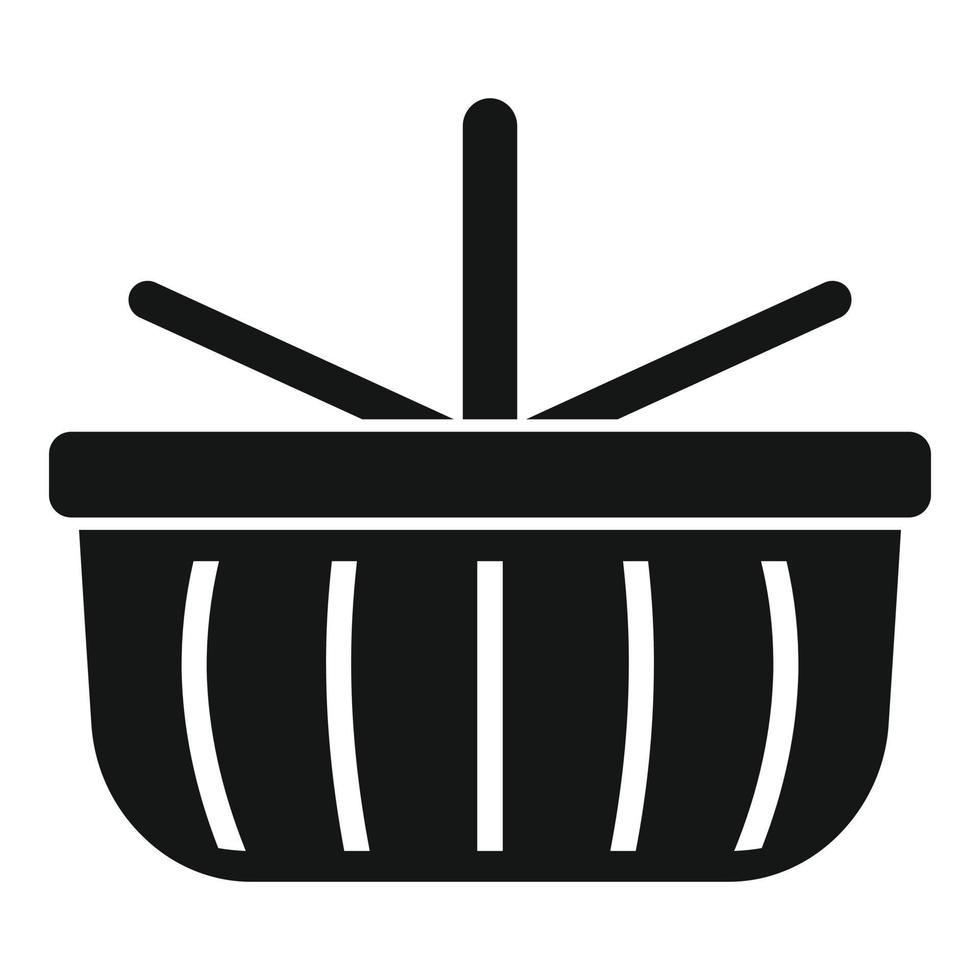 Picnic box icon simple vector. Hamper basket vector
