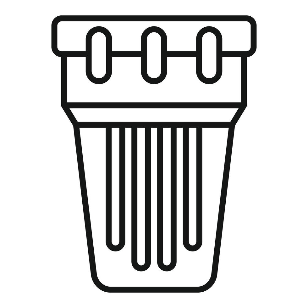 Reverse cleaning icon outline vector. Water filter vector