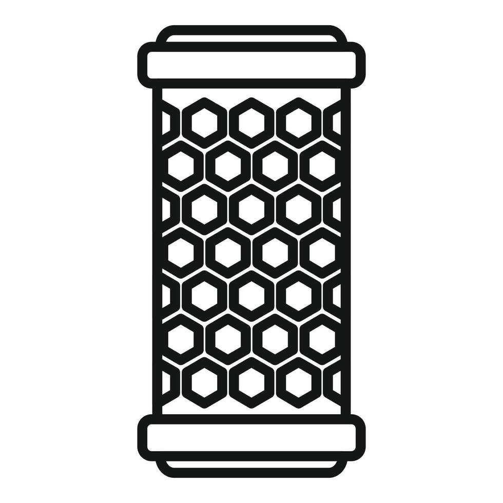 Filter icon outline vector. Water purification vector