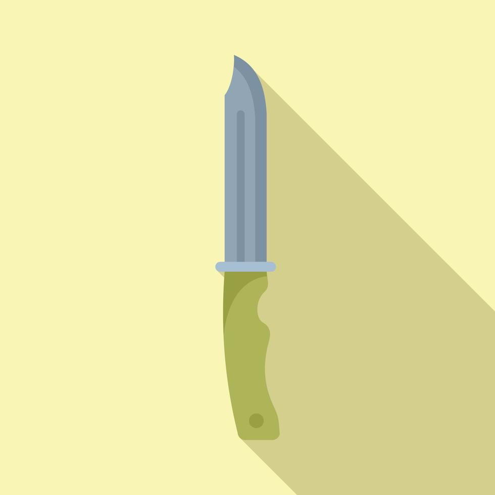 Camp knife icon flat vector. Travel equipment vector