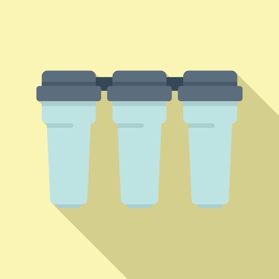 Filter ecology icon flat vector. Water treatment vector