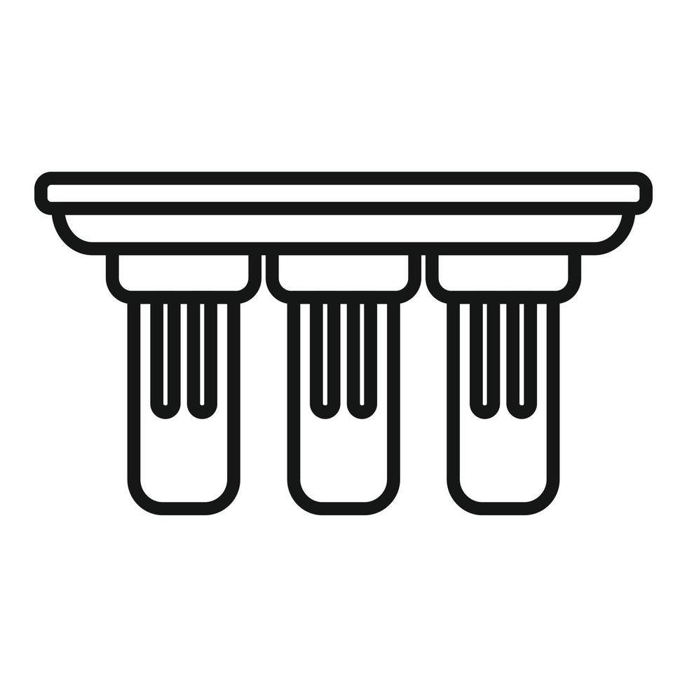 System purification icon outline vector. Water filter vector