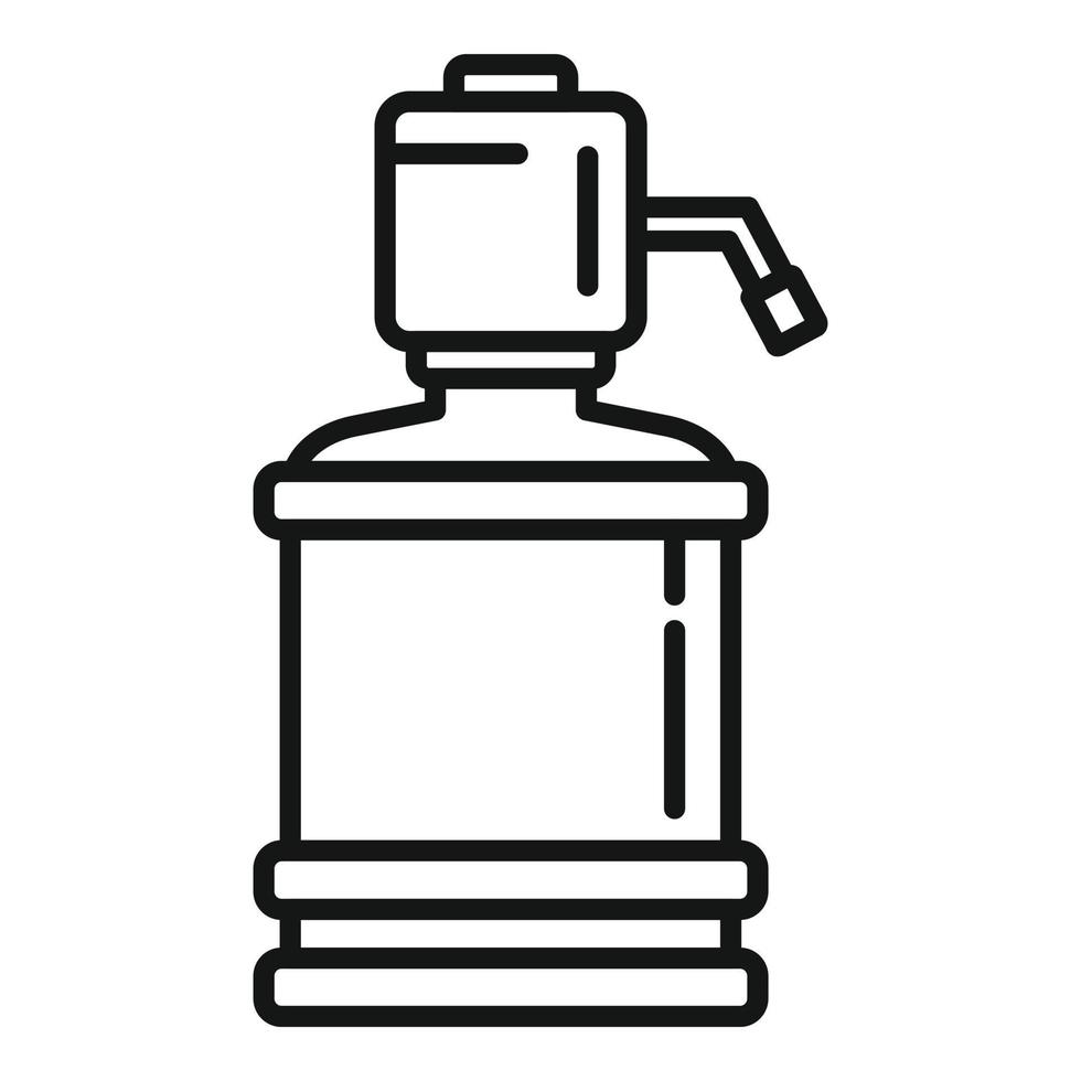 Big water bottle icon outline vector. Filter treatment vector
