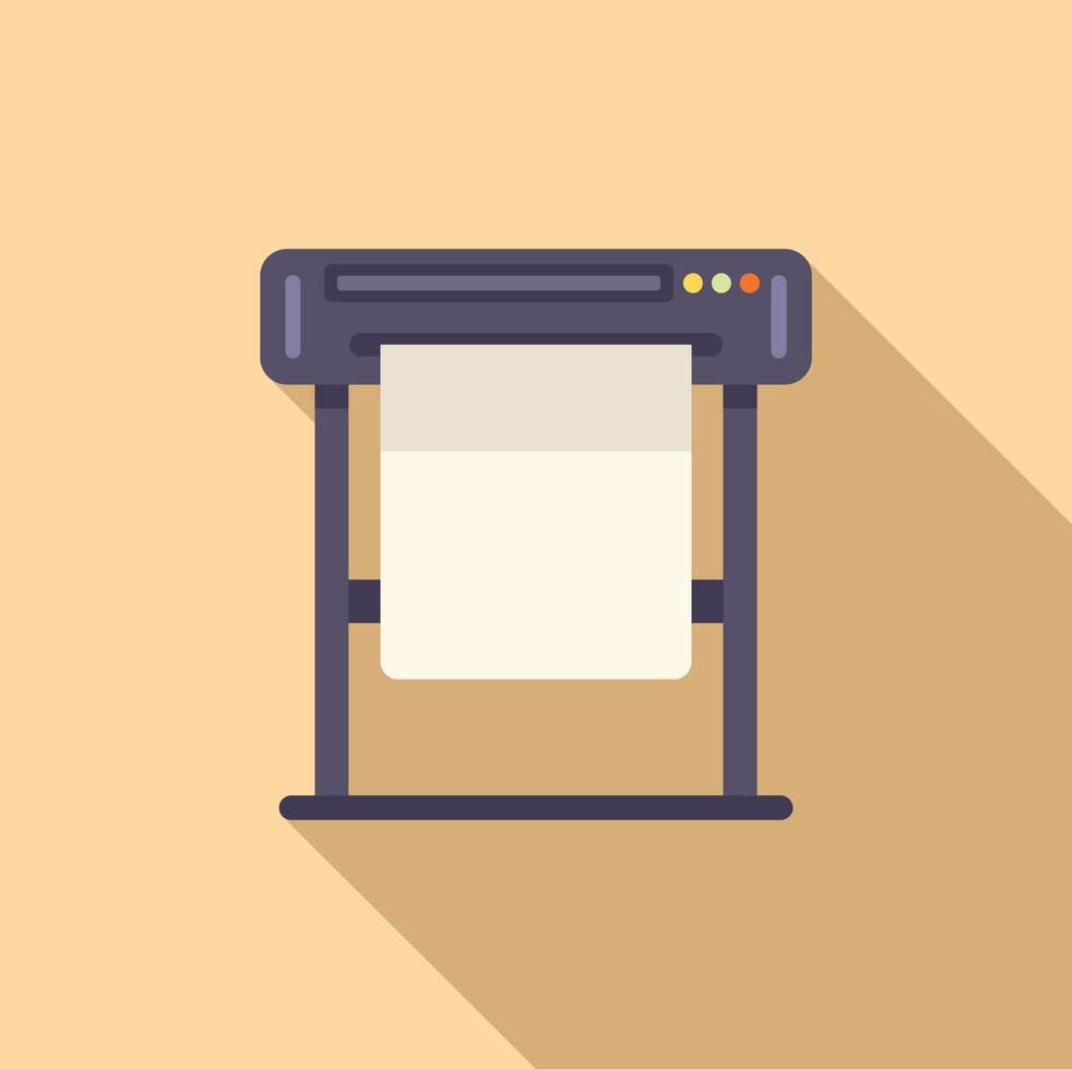 Home plotter icon flat vector. Digital print vector