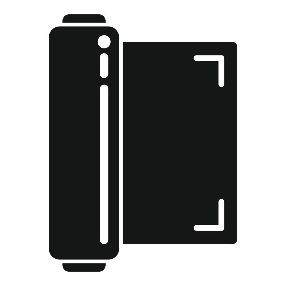 Plotter paper roll icon simple vector. Digital print vector