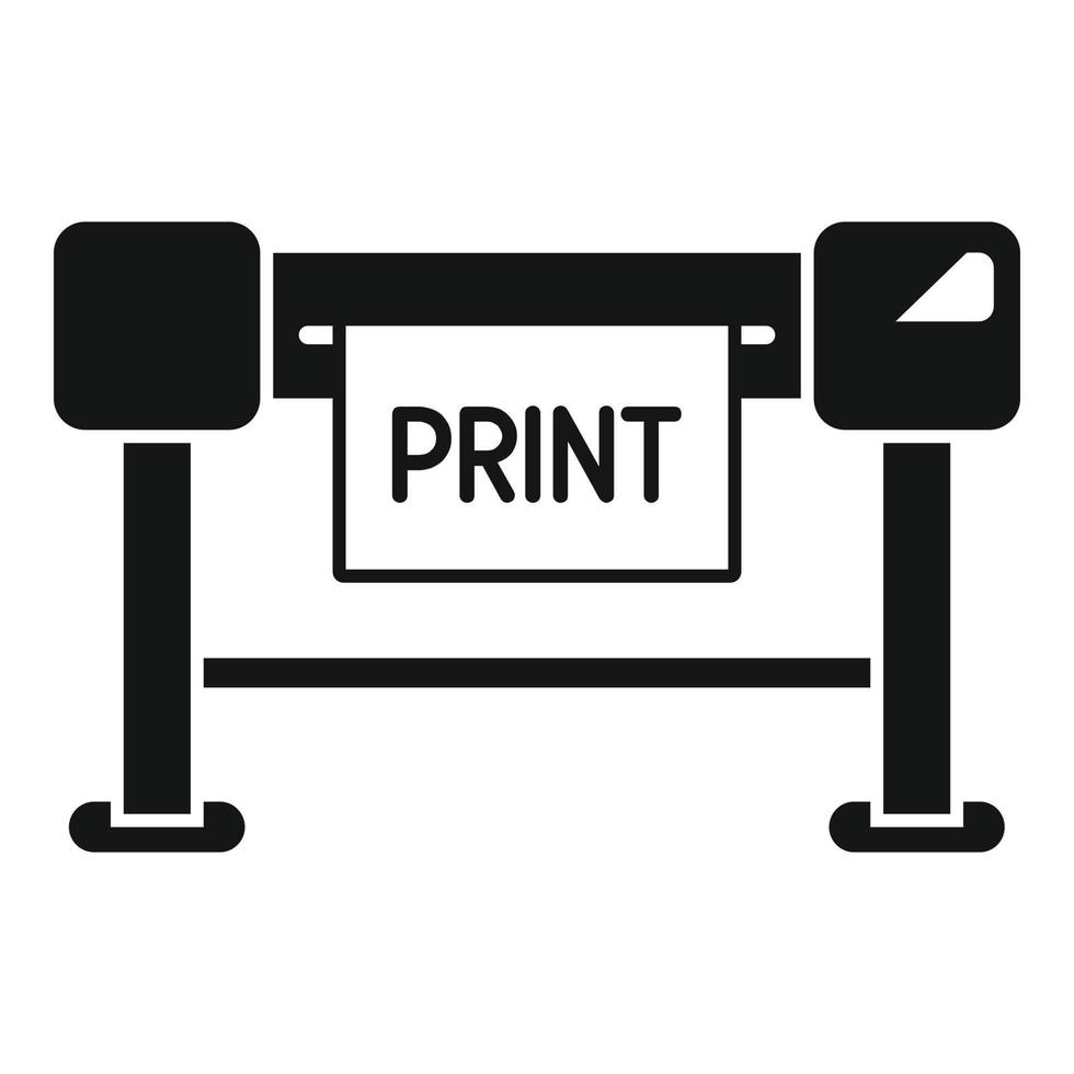 Plotter print icon simple vector. Printer machine vector