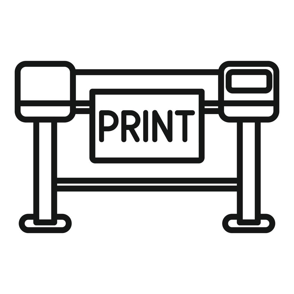 Plotter print icon outline vector. Printer machine vector