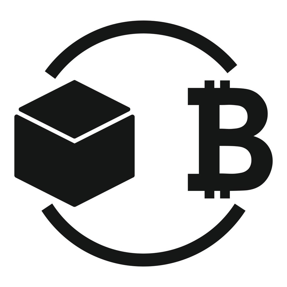 Blockchain payment icon simple vector. Block chain vector