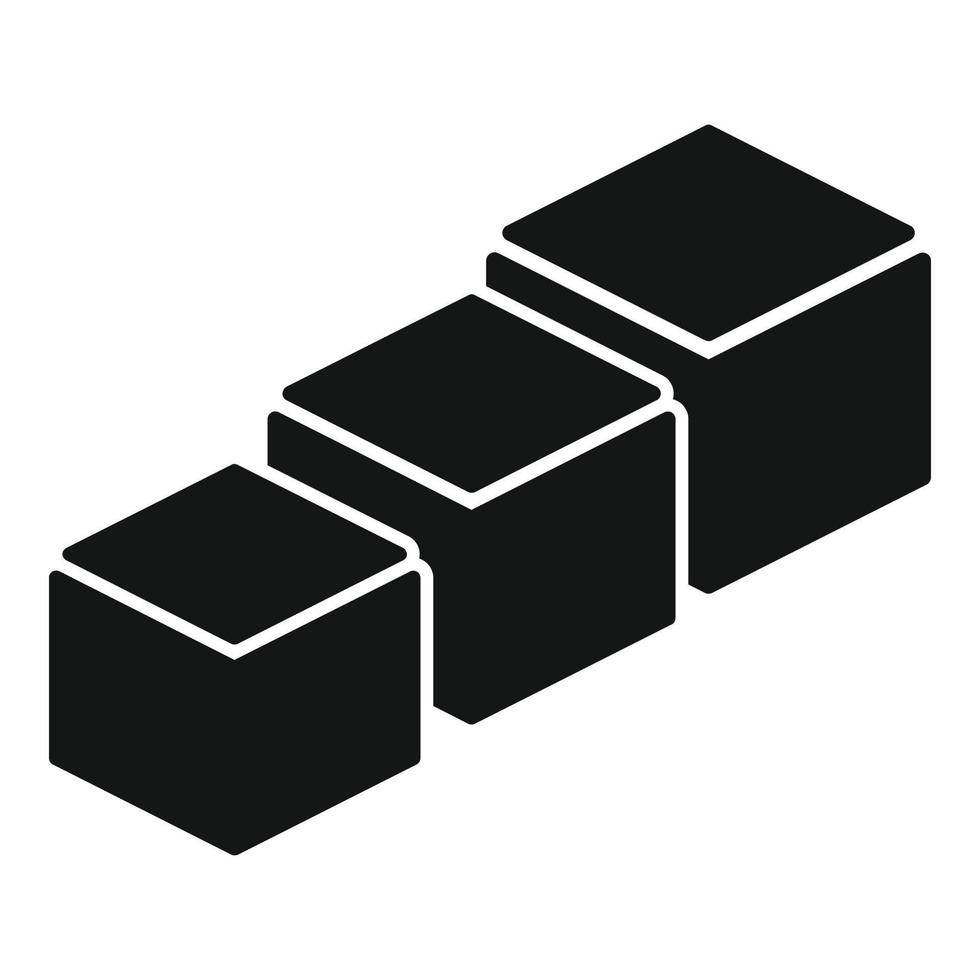 Cube blockchain icon simple vector. Chain block vector