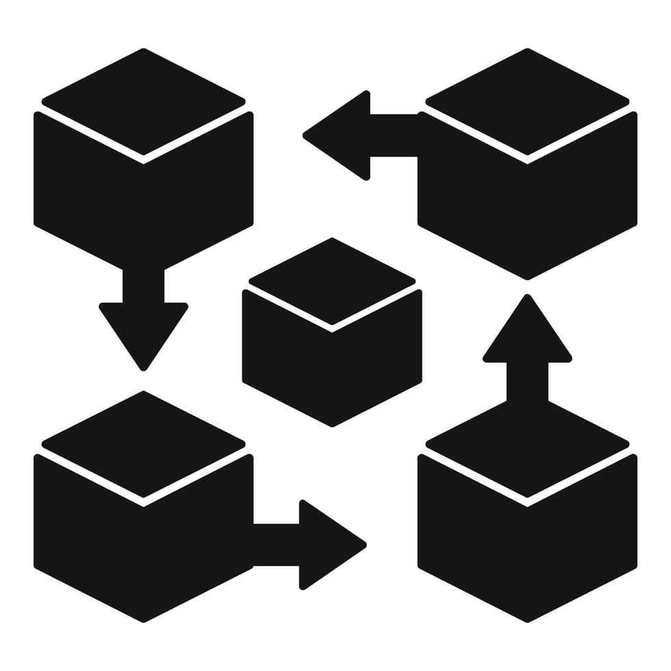 Data move icon simple vector. Block chain vector