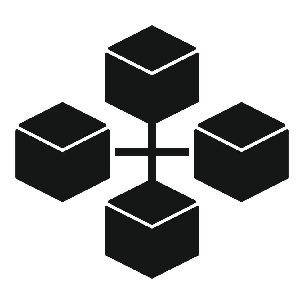 Cube matrix icon simple vector. Finance data 21503079 Vector Art at