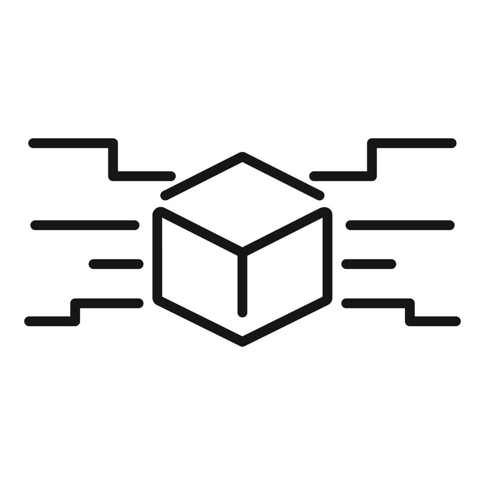 Crypto data icon outline vector. Block chain vector