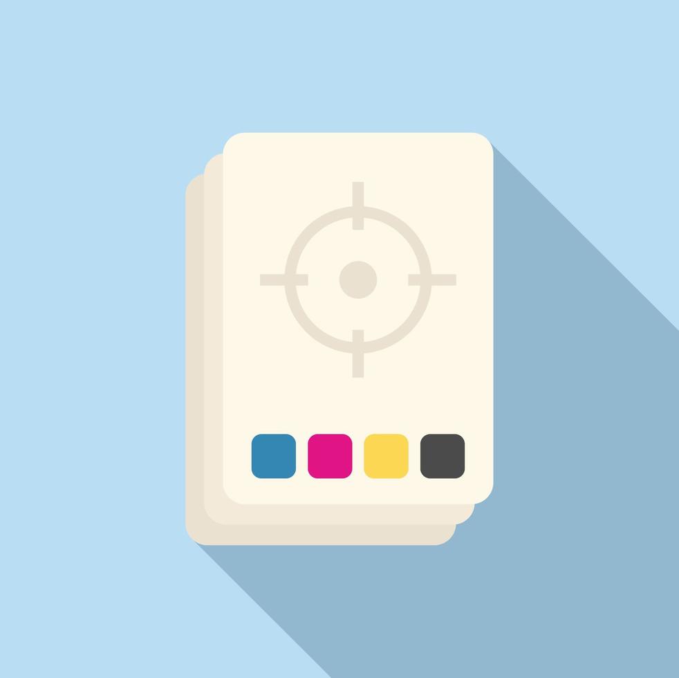 Cmyk paper icon flat vector. Ink offset vector