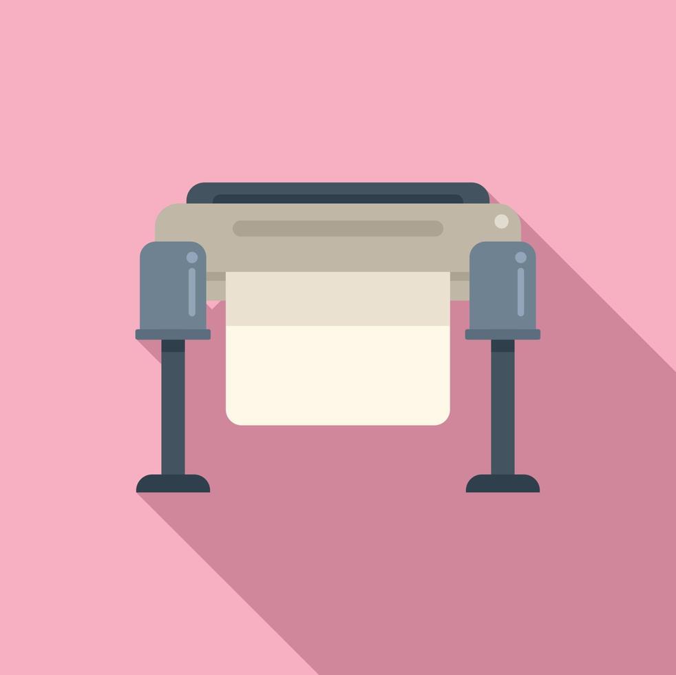 Plotter icon flat vector. Digital print vector