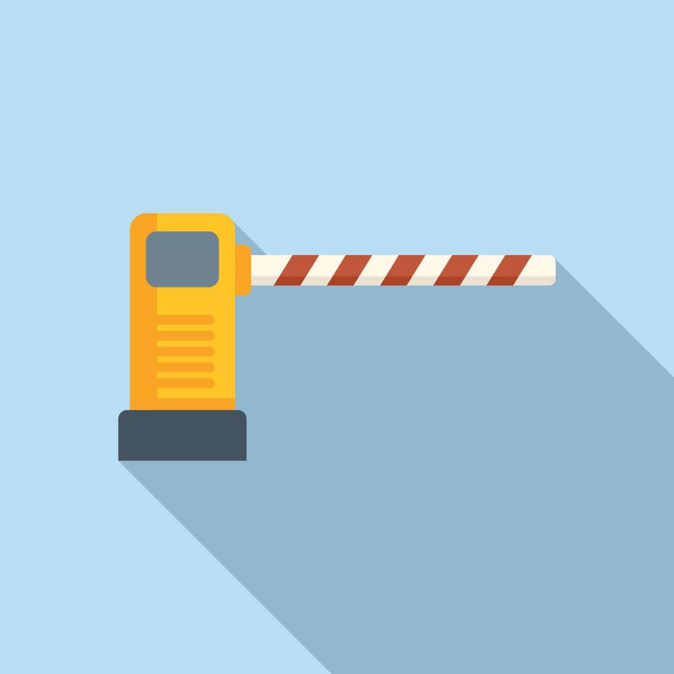 Access barrier icon flat vector. Automatic gate vector